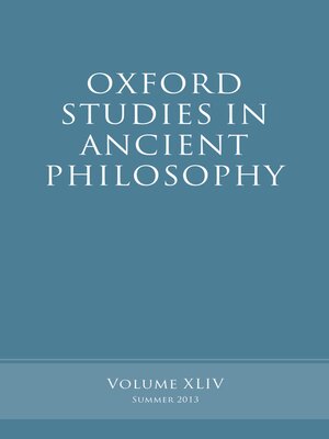 cover image of Oxford Studies in Ancient Philosophy, Volume 44